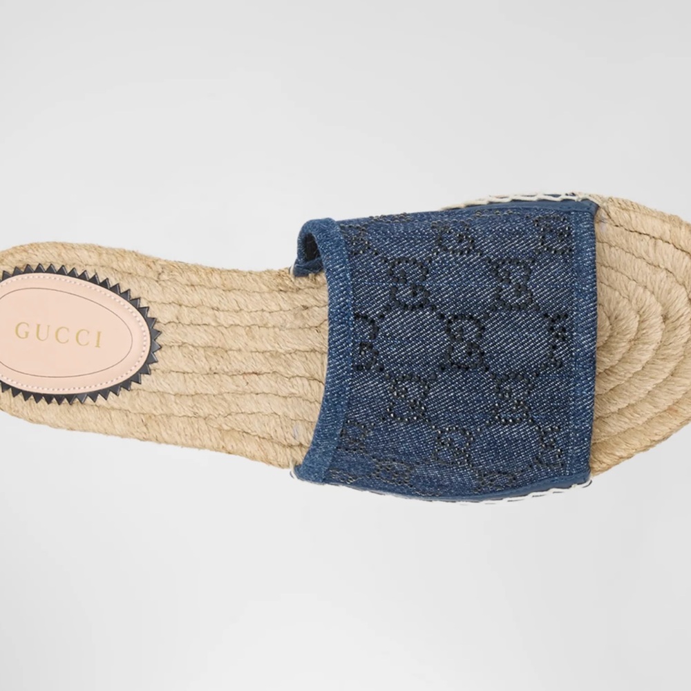 Gucci Pilar GG denim espadrille sandals